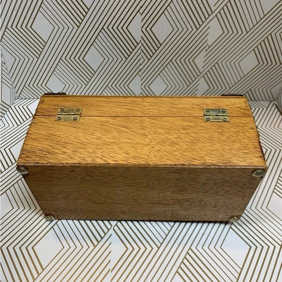 Vintage MR R 1970s Wood Box Purse Made in Japan - Picture 5 of 11